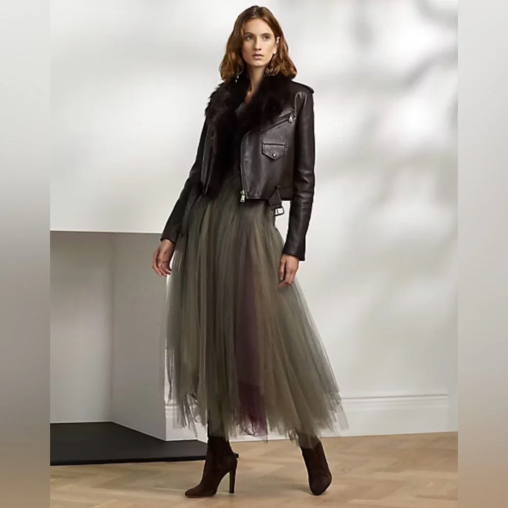 Ralph Lauren Collection Purple Label Tulle Strapless Evening Dress Formal Midi 6 - Picture 12 of 16